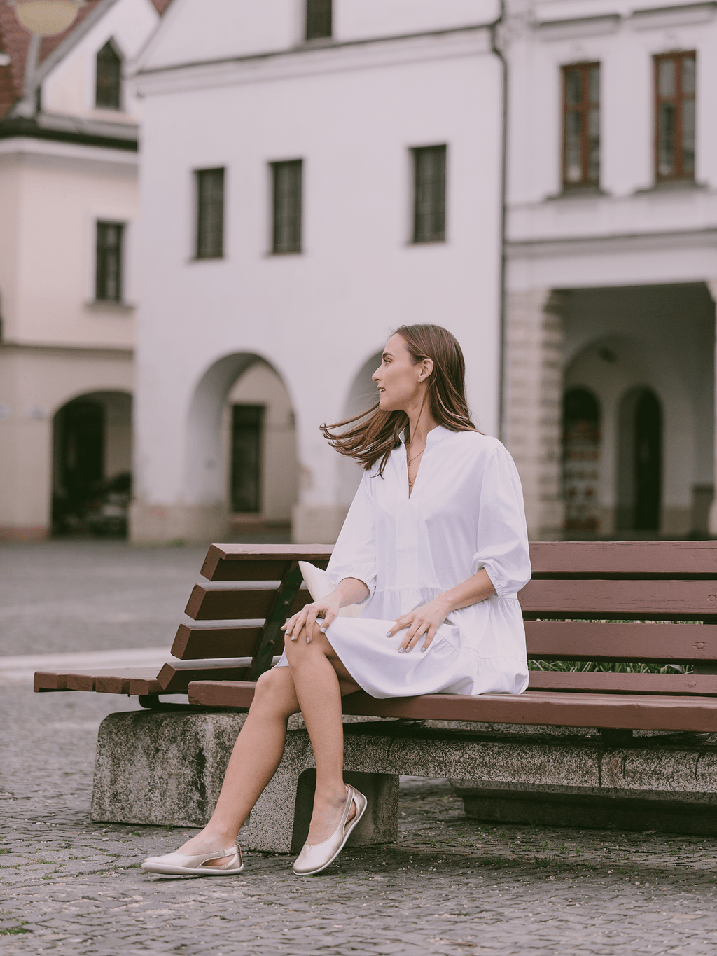 Women's Shirt Dress Be Lenka Essentials - White - Barefoot Shoe Store