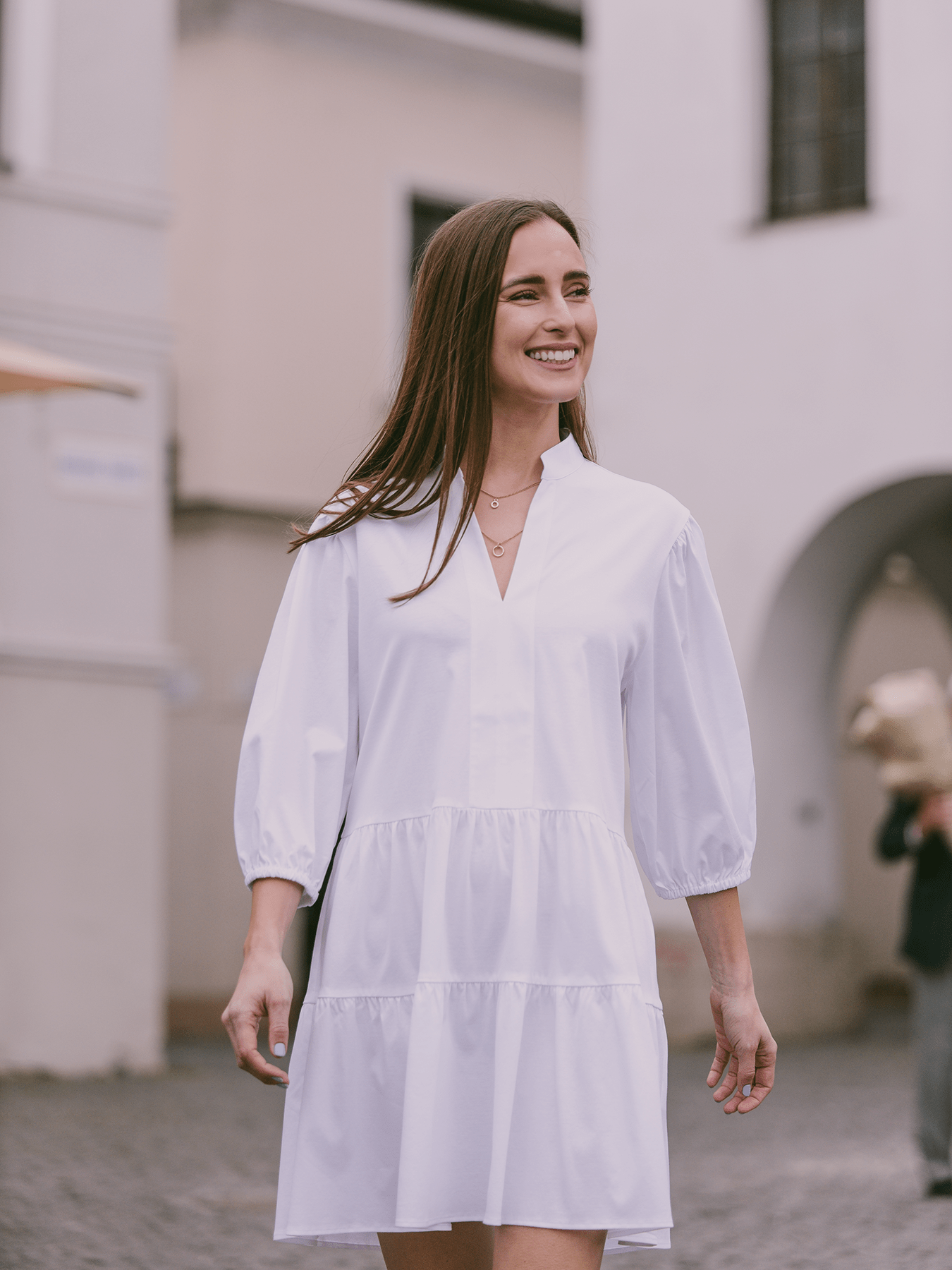 Women's Shirt Dress Be Lenka Essentials - White - Barefoot Shoe Store